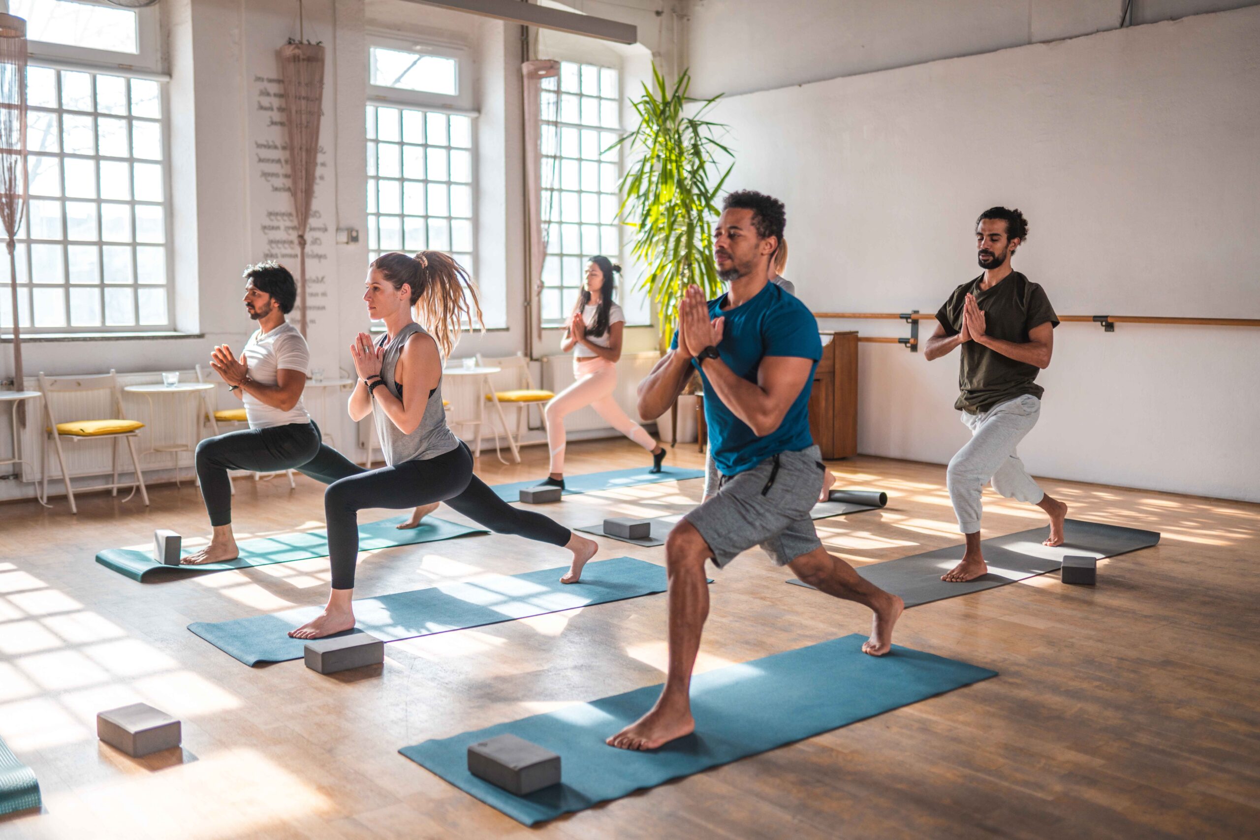 Onsite corporate yoga class